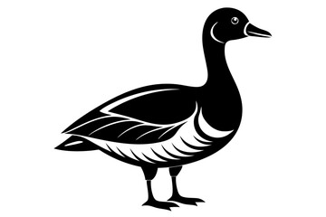 brent goose line art silhouette vector illustration