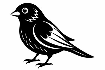 canary line art silhouette vector illustration