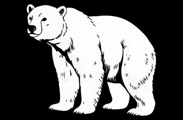 abstract illustration Ursus maritimus white bear