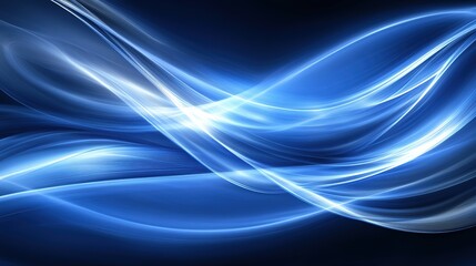 Fototapeta premium Abstract Blue Water Gradient: A Serene Flow of Light and Depth 