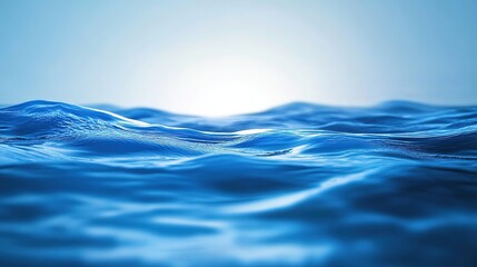 Abstract Blue Water Gradient: A Serene Flow of Light and Depth
