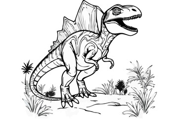 abstract illustration of Tyrannosaurus Rex 