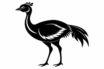 rhea line art silhouette vector illustration