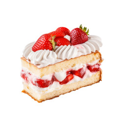 a piece of strawberry shortcake transparent background 