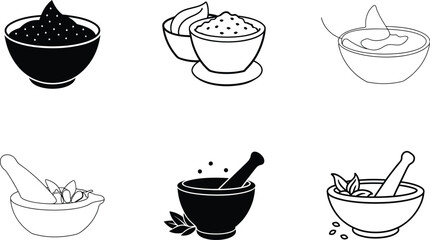 Spices, Herbs, Powders, Mortar, Pestle, Bowls, Cooking, Ingredients, Cuisine, Flavors