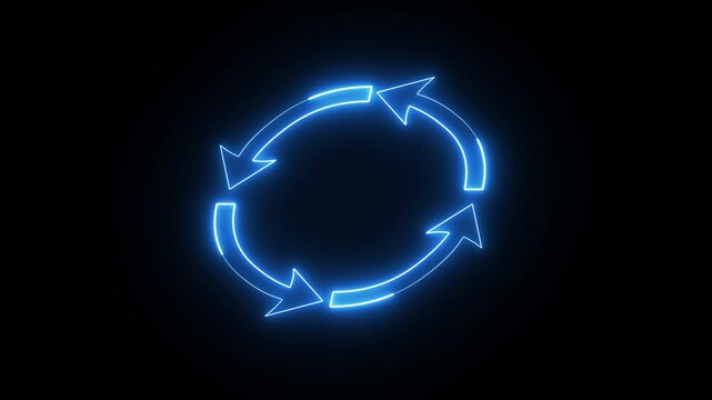 Refresh, Reload animation. Browser reload button. Restore circle arrow icon. Clean Environment Concept Animation.