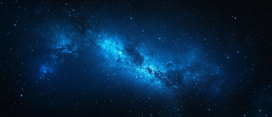 A blue sky with stars and a Milky Way