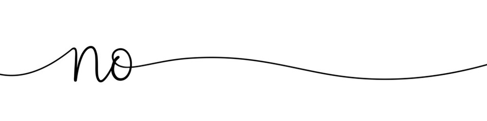 No inscription continuous one line drawing with word. Minimalistic drawing of phrase illustration.
