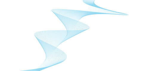 Abstract vector background with blue wavy lines. Blue wave background. Blue lines vector illustration. Curved wave. Abstract wave element.	