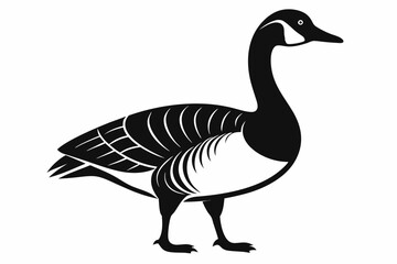 canada goose line art silhouette vector illustration