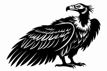 condor bird line art silhouette vector illustration