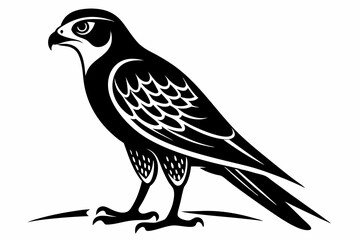 harrier bird line art silhouette vector illustration