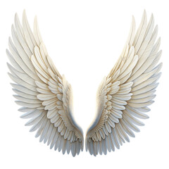 Fototapeta premium majestic white wings spread wide a symbol isolated on a white background png