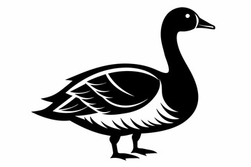  snow goose line art silhouette vector illustration