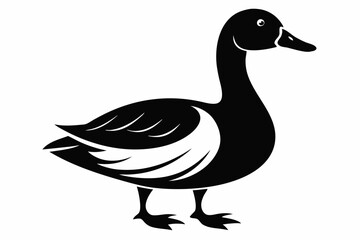  snow goose line art silhouette vector illustration