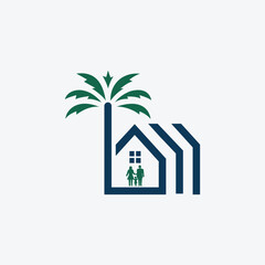 Vacation rental logo design vector