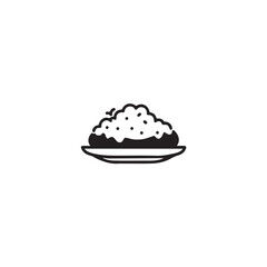 mashed food icon vector image