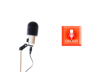 Professional microphone and on air sign