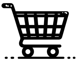 Empty shopping Cart vector - isolated on white background
