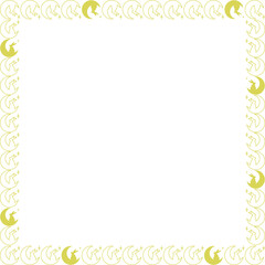 Spring Easter bunnies frame. Easter bunny rabbit silhouettes with empty space for your text