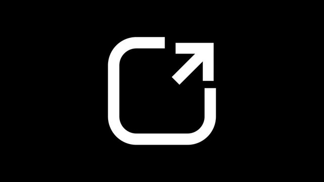 Logout icon animation on black background for account settings, user interface, logout button, security, app design, and modern web visuals.

