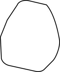 Rock stones outline Isolated.
Simple shape stone linear vector.
Transparent background.