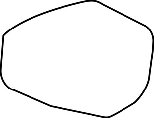 Fototapeta premium Rock stones outline Isolated. Simple shape stone linear vector. Transparent background.