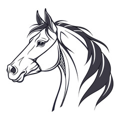 horse head vector