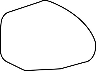 Rock stones outline Isolated.
Simple shape stone linear vector.
Transparent background.