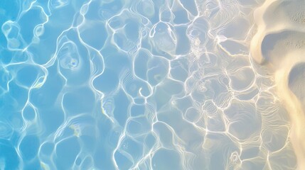 Obraz premium Shimmering Blue Water and Sandy Beach Background