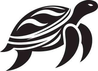 Turtle vector black and white