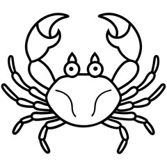 Modern Crab Outline Drawing