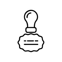 Fototapeta premium Patent stamp icon in black and white