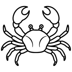 Modern Crab Outline Drawing
