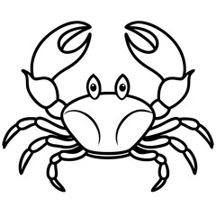 Fototapeta premium Modern Crab Outline Drawing