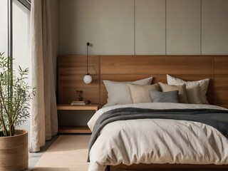  Bedroom with Cozy Bed and Neutral Color Palette