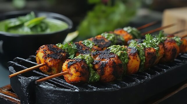 Hara bhara kabab with green chutney hara bhara kabab are healthy flavorful savory pan fried patties loaded with green peas and potatoes