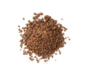 Chocolate Granola Pile Isolated, Cocoa Muesli Breakfast, Crunchy Cereals, Oatmeal Muesli