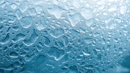 Obraz premium Abstract Blue Condensation Droplets Texture Background