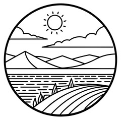 Modern Horizon Scenery Vector