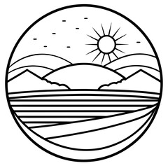 Fototapeta premium Modern Horizon Scenery Vector