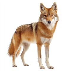 Photo of Dingo wolf isolated on white background