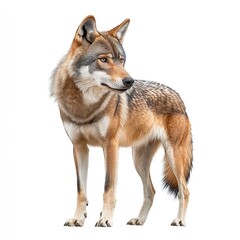 Fototapeta premium Photo of Dingo wolf isolated on white background