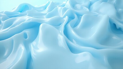Obraz premium Abstract Light Blue Fabric with Soft Folds and Waves