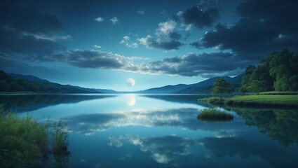 Moonlit Lake.