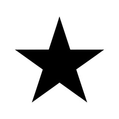  star silhouette vector isolated on white background