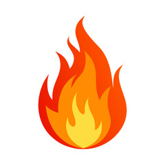 Simple vector illustration of a burning fire flame icon