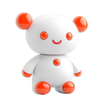 A cute 3D cartoon teddy bear with a red heart illustration, isolated on white, perfect for a fun holiday or Christmas gift
