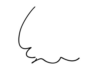 シンプルなペンの手書き吹き出し ベクター