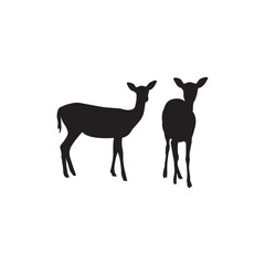 High-Quality Baby Deer Silhouette for Merchandise and Graphic Design